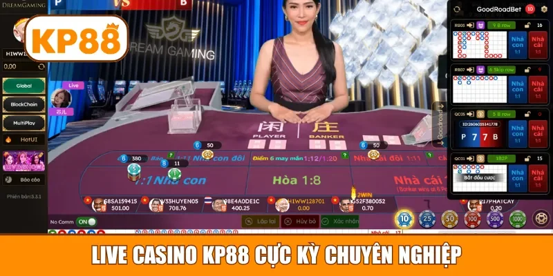 Live casino KP88 cực kỳ chuyên nghiệp
